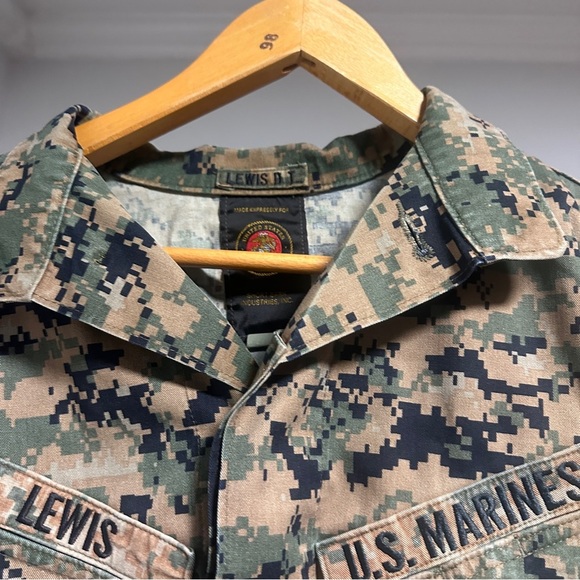 U.S. Marine Corps USMC MARPAT Digital Combat Jacket Woodland Size Medium Regular - Picture 6 of 16